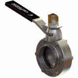 DPX DPAX butterfly valve - DPX manual butterfly valve w/ handle detection closed valve + padlock open valve