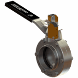 DPX DPAX butterfly valve - DPX manual butterfly valve w/ double detection + double padlock handle