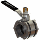 DPX EBC Manual butterfly valve between flanges with detection closed valve + padlock open valve