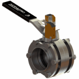 DPX EBC Manual butterfly valve between flanges with double detection + double padlock
