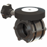 DPX EBC Manual butterfly valve between flanges micrometer handle